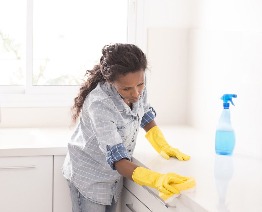 a person preparing food in a kitchen